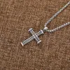 Jewelry Women 50cm Chain Cross Necklace Silver Pendant Diamond Necklaces Classic 3mm 2mm Fashion Chains Punk 925 Designer Luxury H2790