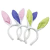 Fasce per capelli per feste di Pasqua Bambini adulti Simpatico cerchietto per orecchie di coniglio Prop Costume in peluche Fascia per capelli con orecchie da coniglio