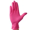 Reiniging handschoenen nitril 50100 pcs roze paarse poedervrij allergie gratis wegwerp rubber handwerk monteur keuken schoonheid 221128