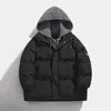 Mens Down Parkas Winter Hooded Jackets Casual Thick Men Windbreaker Warm dragkedja Overcoats Clothing Outwear 4XL 221129