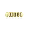 Grillz Dental Grills Mens Gold Sier Teath Grillz 6 أعلى فوهة أسنان الأسنان