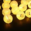 Stringhe 20/30LED Impermeabile Lanterna Palla Lampade solari Giardino esterno Ghirlanda Globo Fata Luce Stringa di nozze di Natale