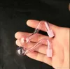 S Tube Pink Pot Glass Bongs Accessoires Glas Rookpijpen Kleurrijke Mini Multicolors Handpijpen Beste lepel