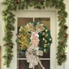 装飾的な花クリスマスリース冬ハンギング飾り飾り飾りシーンレイアウトのレイアウトのゴールデンボウズベルズボール