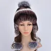 Boinas de chapéu feminino inverno rex pêrea protetora de orelha bonitos tricotados russos bombas de qualidade chapéus de moda