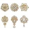 Broches de pinos Weimanjingdian Brand Lary of 6 Shiny Clear Crystal Diy Bouquets de Casamento Decoração Conjunto de Brilhões Kit 221128