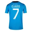 22 23 MarseilleS camisas de futebol MILIK maillot pé GUENDOUZI PAYET CLAUSS GERSON VERETOUT ALEXIS HARIT camisas de futebol Masculino Criança fora terceira casa 30º