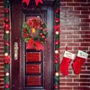 Flores decorativas Corona de Navidad Adviento Guirnalda artificial Guirnaldas sagradas rojas Colgando Puerta delantera Pared Fiesta de Navidad Decoración de la boda