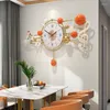 Wall Clocks Fashion Luxury Cartoon Cute Clock Living Room Music Note Decorative Creative Silent Watches Metal Mute Decor