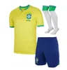 2022 Brezilya erkek yetişkin çocuk kiti VINI JR. Futbol Forması brasil CASEMIRO 22 23 Milli Takım G.JESUS P.COUTINHO İç Saha Deplasman T.SILVA PELE MARCELO Futbol Forması forması