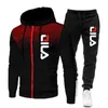 Mens Tracksuits SportsWeartWo Piece Set Warm Jackets and Pants Zipper Coats Suits Outdoor Hoodies Sport Jogging 221130