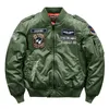 Mensjackor Hip Hop High Quality Thick Army Navy White Military Motorcykel MA1 Pilot Baseball Bomber 221129