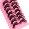 New False Eyelashes Extension Thick Fluffy Wispy Faux Mink Lashes Dramatic Long Thick Volume Eyelash For Beauty