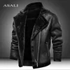 Herren Leder Faux Homme PU Winter Motorradjacke Warm Plus Samt Dick Retro Vintage Freizeit Herren 221130