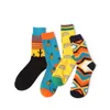 Hommes chaussettes 1 paire hommes femmes coton décontracté coloré équipage rue Skateboard heureux drôle Harajuku Sox Meias 221130