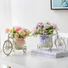 Decorative Flowers Home Decor Garden Bike Potted Simulation Decoration Indoor Living Room Table Ornaments Creative Nordic Gifts