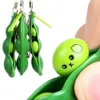 Decompression Toy 5pcs Fidget s Pack Portachiavi Edamame s Squishy Squeeze Peas Beans Keychain Cute Stress Adult Key chain 221129