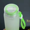 Sublimação em branco Bottle de água de vidro 17oz 500ml Ambre cor garrafas em branco com tampa e anel portátil
