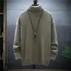 Mens Sweaters Winter Turtleneck Cashmere Trend Plush Thickening Bottoming Solid Color Casual Fashion Male Warm Pullovers 221130