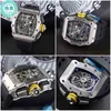 Superclone Watches Wristwatch 디자이너 럭셔리 남성 기계공 시계 Richa Milles Wristwatch 남자의 완전 자동 기계 수입 운동 와인 Bar4m70