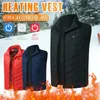 Heren Down Parkas Bijgewerkte versie LED -controller Verwarmd vest voor vrouwen Outdoor USB Infrarood Verwarming Jacket Winter Electric 221129