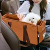 Fundas de asiento de coche para perros, consola cómoda para reposabrazos de mascotas, bolsa de viaje lavable interactiva antideslizante para Chihuahua Shih Tzu