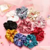 Pony Tails Holder 50Pcs Lady Girl Hair Scrunchy Ring Elastic Bands Large Intestine Sports Dance Scrunchie Soft Hairband Drop Deliver Dhk1O