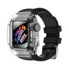 Smart Straps Silicone Strap Apple Watch Band 45mm 44mm 모드 키트 베젤 케이스를위한 투명 케이스 커버는 Iwatch Series 8 7 SE 6 53491640