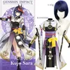 Genshin Impact Game Roleplaying Costume Kujo Sara Cosplay Clothing Crowfeather Kaburaya High Quality Anime Character Outfit J220712 J220713