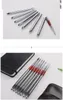 Painting Pens Barteen 7 pieces Metal Pocket Hook Line Watercolor Nail Illustration Hand Account Portable Detachable brush 221130