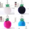 Porte-clés Pompon Moelleux Porte-clés Fausse Fourrure Boule Arbre De Noël Porte-clés Ananas Porte-clés Porte-clés Sac À Main Pendentif Cadeau 16 Styles D Dh6Bv