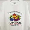 メンズTシャツ特大Tシャツ漫画フルーツプリントメンズ女性1 1高品質パッチトップVTM短袖T221130