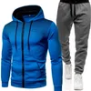 Hommes Survêtements Survêtement Hommes Ensemble Deux Pièces Homme Sportswear Zipper HoodiePants Sport Costumes Casual SweatSweatpants Vêtements Ensembles 221130