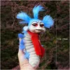 Decorações de jardim Decorações de jardim Funny Present Plush Doll Worm de Labyrinth Falkor A história sem fim Fuchur Handmade Baby Dhuzm