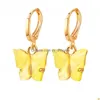 Dangle Chandelier Fashion Women Small Butterfly Dangle Earrings Animal Sweet Colorf Acrylic Earring Statement Girls Party Jewelry Dhue9