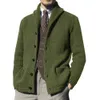 Mens Sweaters Cardigan Chic Soft Rapel Herfst Winter Casual Pure Color Knitted Coat Streetwear Sweater Knitwear 221130