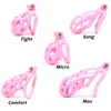 Cockrings de alta qualidade rosa cobra cobra machado dispositivo de castidade com 4 anéis arco ringas gabinete de gaiola pênis bdsm brinquedos sexuais para homem gay 221130