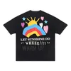 T-shirts voor heren Creative Fun Rainbow Foam Print Short Sleeve T-Shirt Men Loose T221130