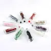 12 -st bijvulbare vloeistoffen glas etherische olie parfum flessen natuursteen roller bal irrgulaire kristalchips voor reiki genezing 1130