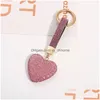 An￩is -chave Love Heart Key Rings Chains J￳ias Mulheres Mulheres Luxo Pingente de Pingente de Luxo Pingente Keyfob Holder For Girls Bolsa Bolsa Charms C Dhjdg