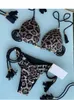 kvinnor sommar sexig badkl￤der kontrast f￤rg leopard korn bikini baddr￤kt simning strandkl￤der tv￥-stycken mode hight midja bikinis bad underkl￤der badkl￤der
