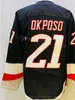 2023 Reverse Retro Hockey 53 Jeff Skinner Jersey Blank 26 Rasmus Dahlin 39 Dominik Hasek 72 Tage Thompson 89 Alex Tuch 21 Kyle Okposo Siyah Beyaz 2022 Heritage Classic