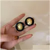 Stud Fashion Jewelry S925 Sier Post Stud Earrings Irregar Geometric Round Drop Delivery Dhtgi