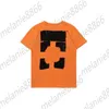 Stil Vita nya mäns T-shirts Creative Melt Letter Print Loose Unisex Kort ärm T-shirt