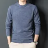 メンズセーター10色秋と冬の丸い丸い首のファッションカジュアルウォームニットプルオーバー男性ブランド服221130