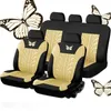 Housses de siège de voiture universelles, 2/4/9 pièces, accessoires de protection de coussin brodés de papillons