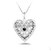 Pendant Necklaces 925 Sterling Sier P O Heart Love Hollow Lockets Necklace Cz Diamond Essential Oils Diffuser Locket Snake Chain For Dhrwp