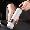 Mills Electric Automatic Salt and Pepper Grinder Set Raddbar med USB Gravity Spice Mill Justerbara kryddor Köksverktyg 221130