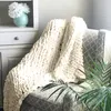 Battaniye şönil tıknaz dokuma mat fırtı sandalye dekoru sıcak iplik ev dekorasyonu Pogerografi 221130