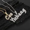 TopBling Hip Hop Custom 26 Letters Name Pendant Necklace 18k Real Gold Plated Jewelry2089294